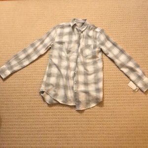 Grey and white flannel
